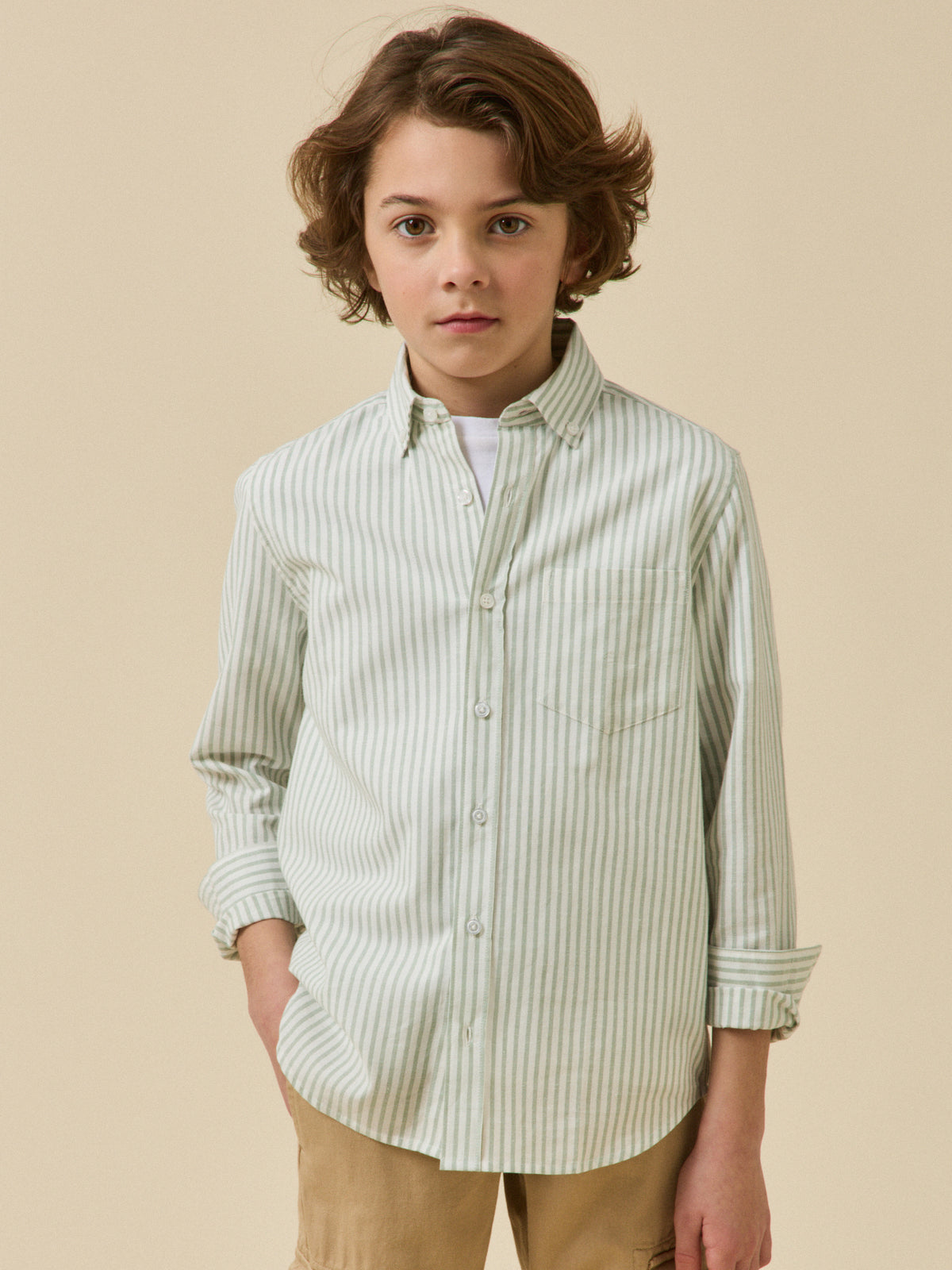 Chemise rayée oxford Garçon