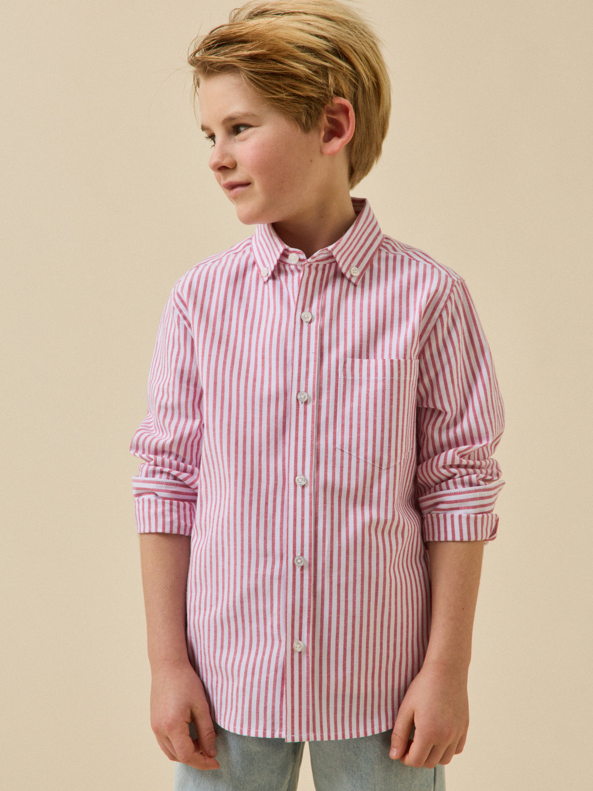 Boy's striped Oxford shirt