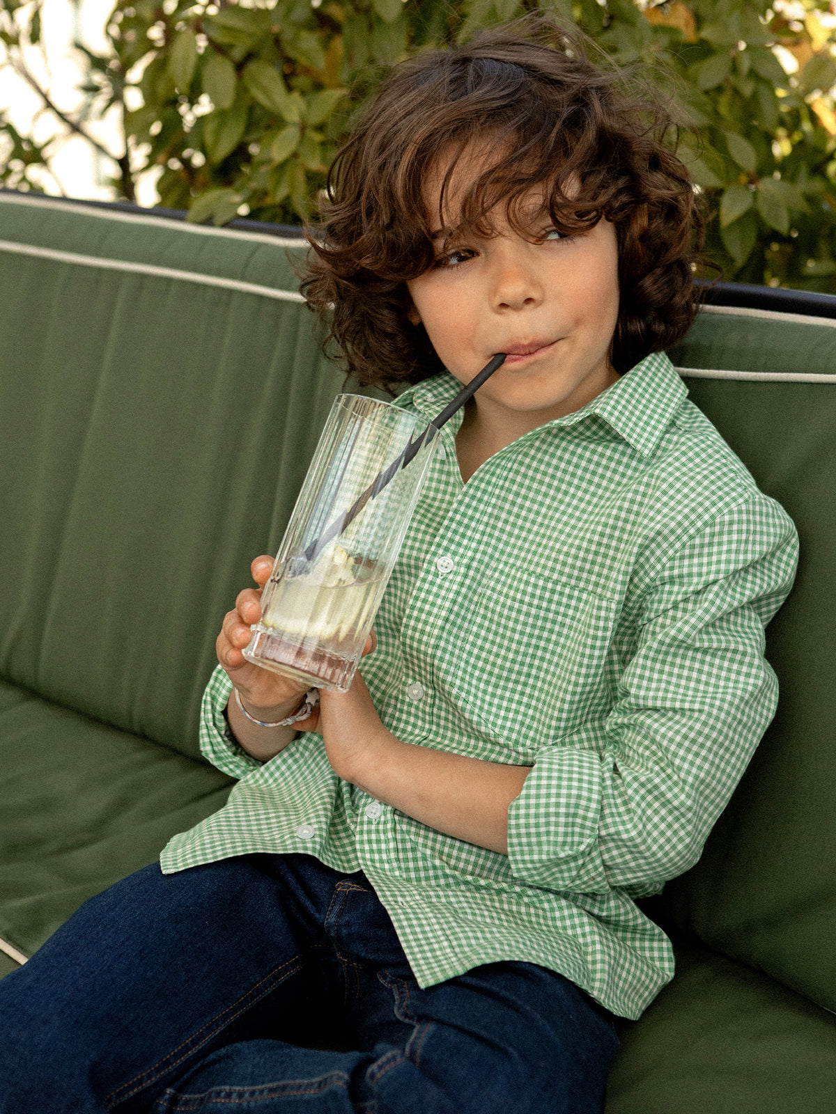 Chemise à petits carreaux Garçon