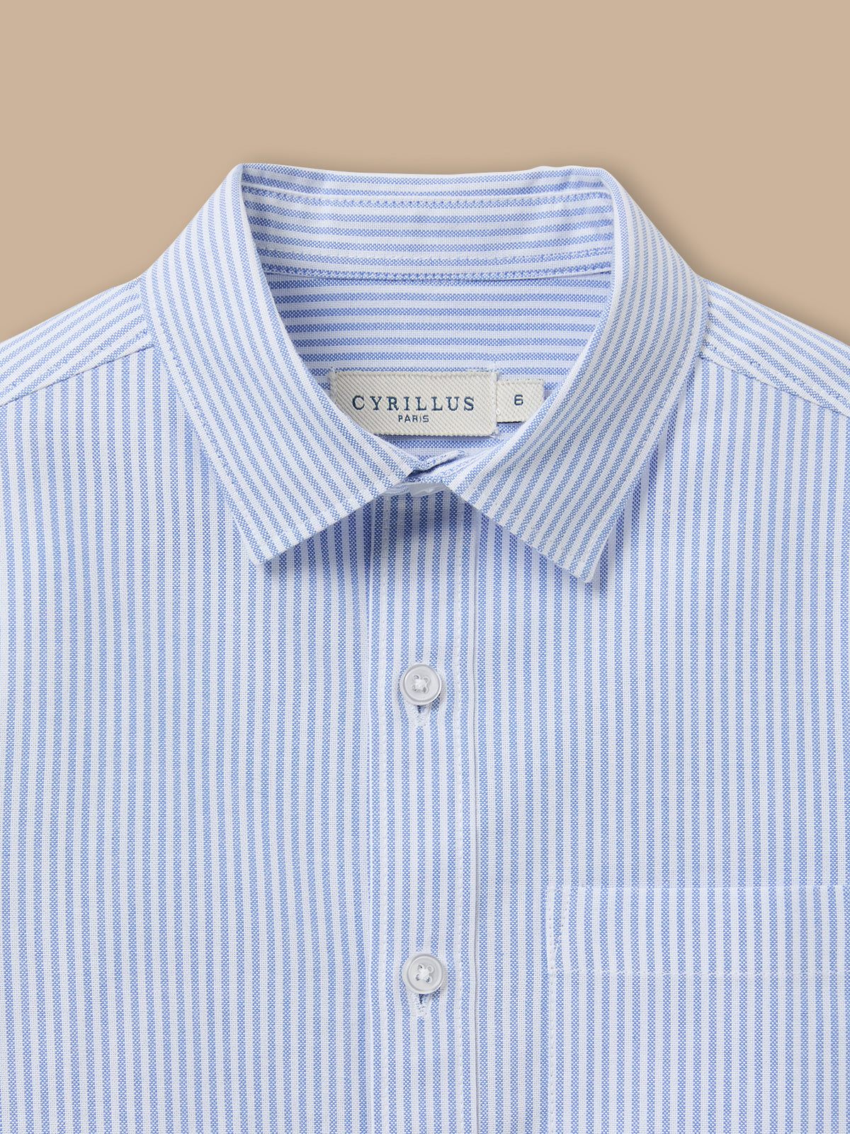 Boy's striped Oxford cloth shirt