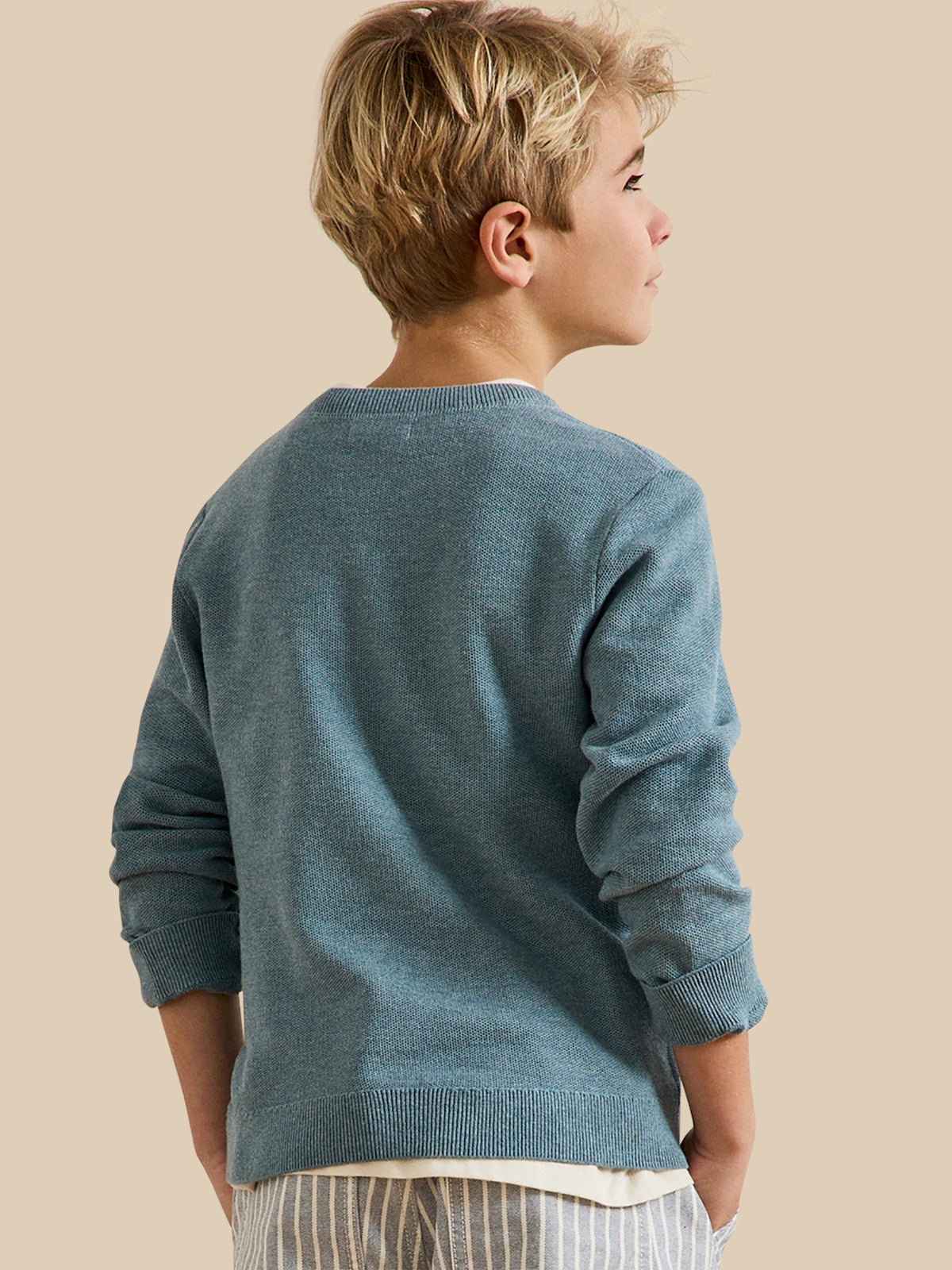 Boy's patterned-knit sweater