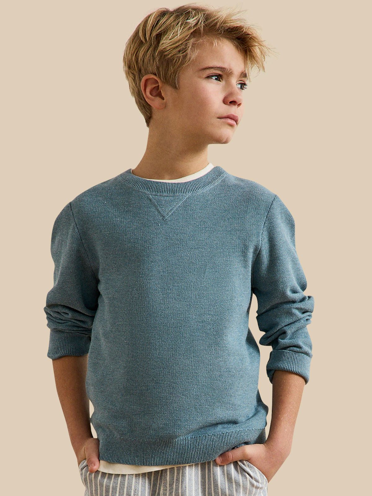 Boy's patterned-knit sweater