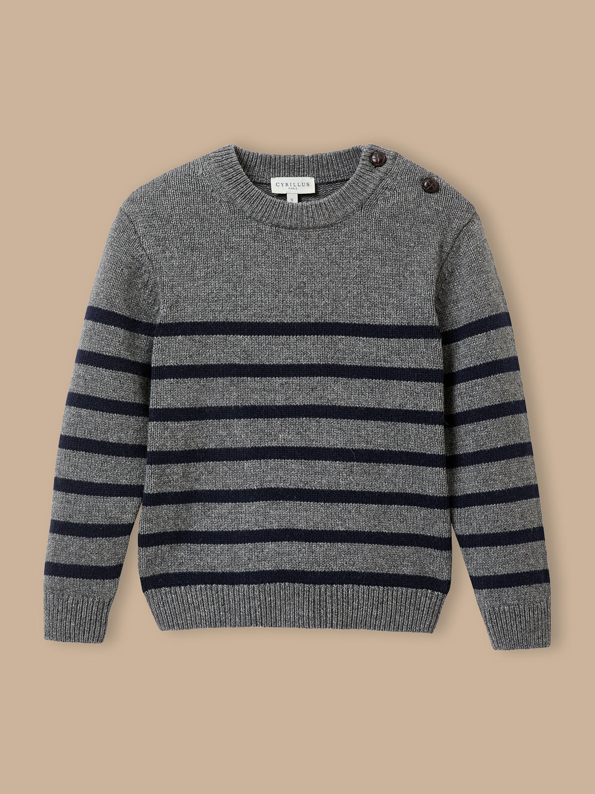 Pull marinière Garçon en laine majoritaire