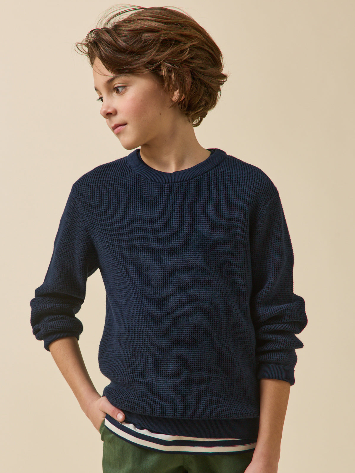 Boy's patterned-knit sweater