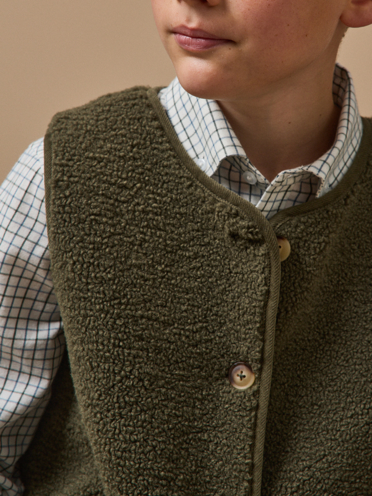 Veste sans manches en sherpa Garçon
