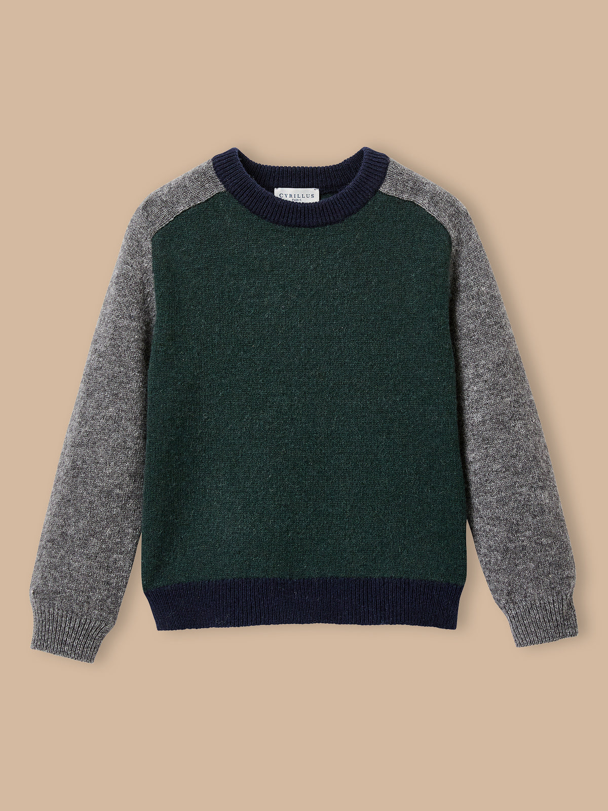 Pull colorblock en laine Garçon