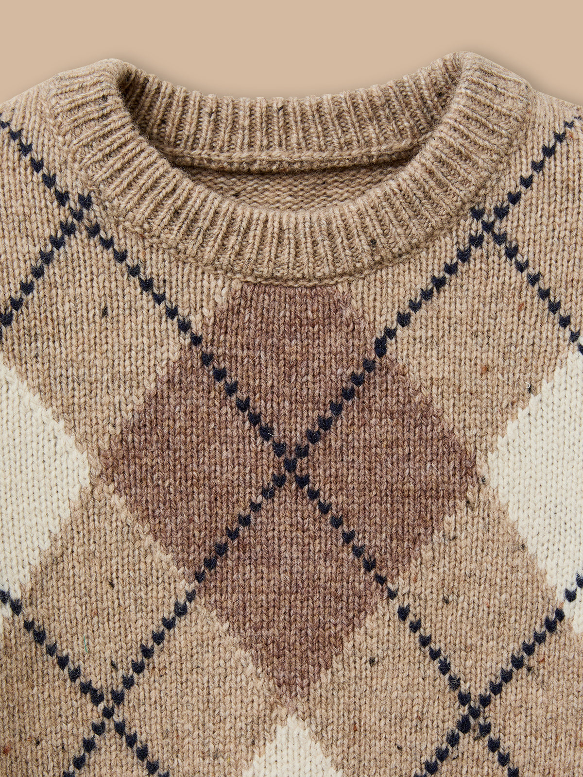 Pull jacquard avec laine Garçon