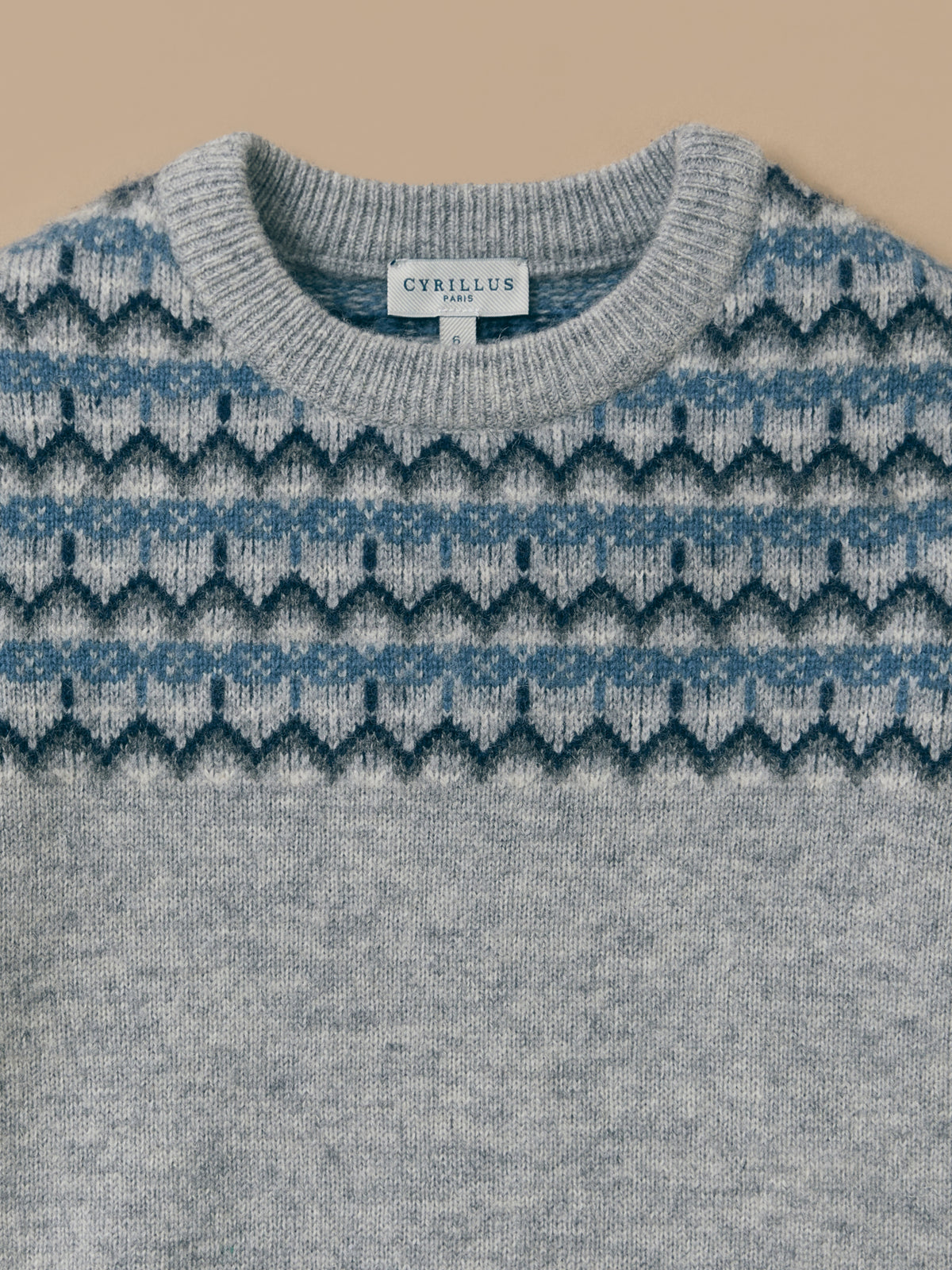 Boy's jacquard sweater with wool