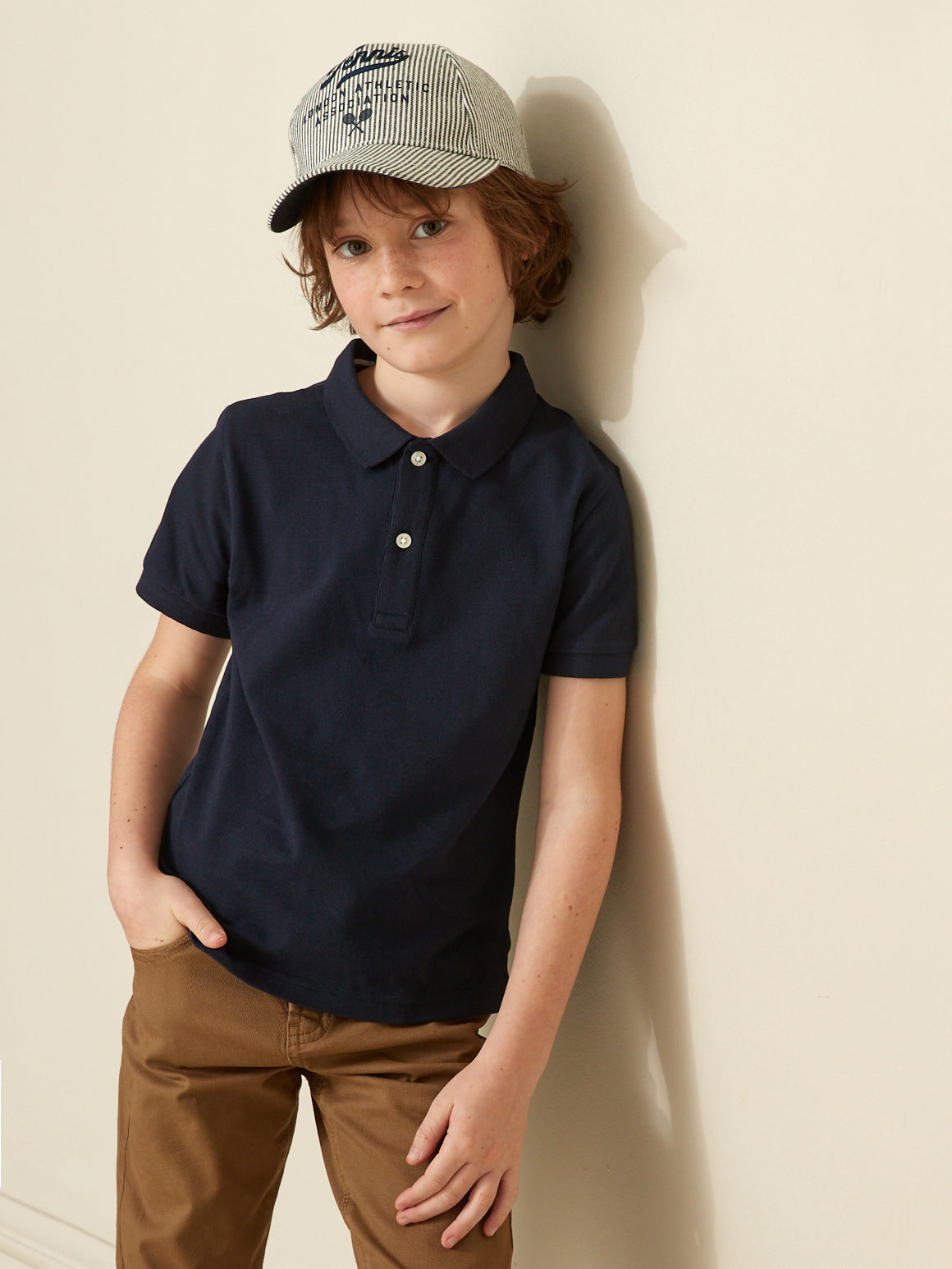 Boy's organic cotton polo shirt