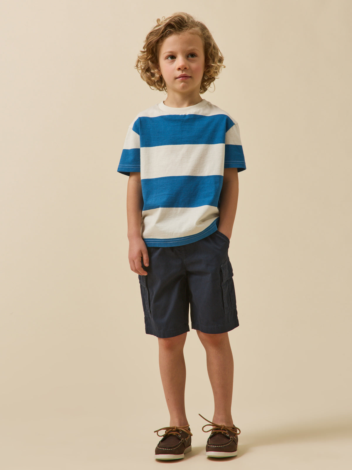 Boy's striped organic cotton T-shirt