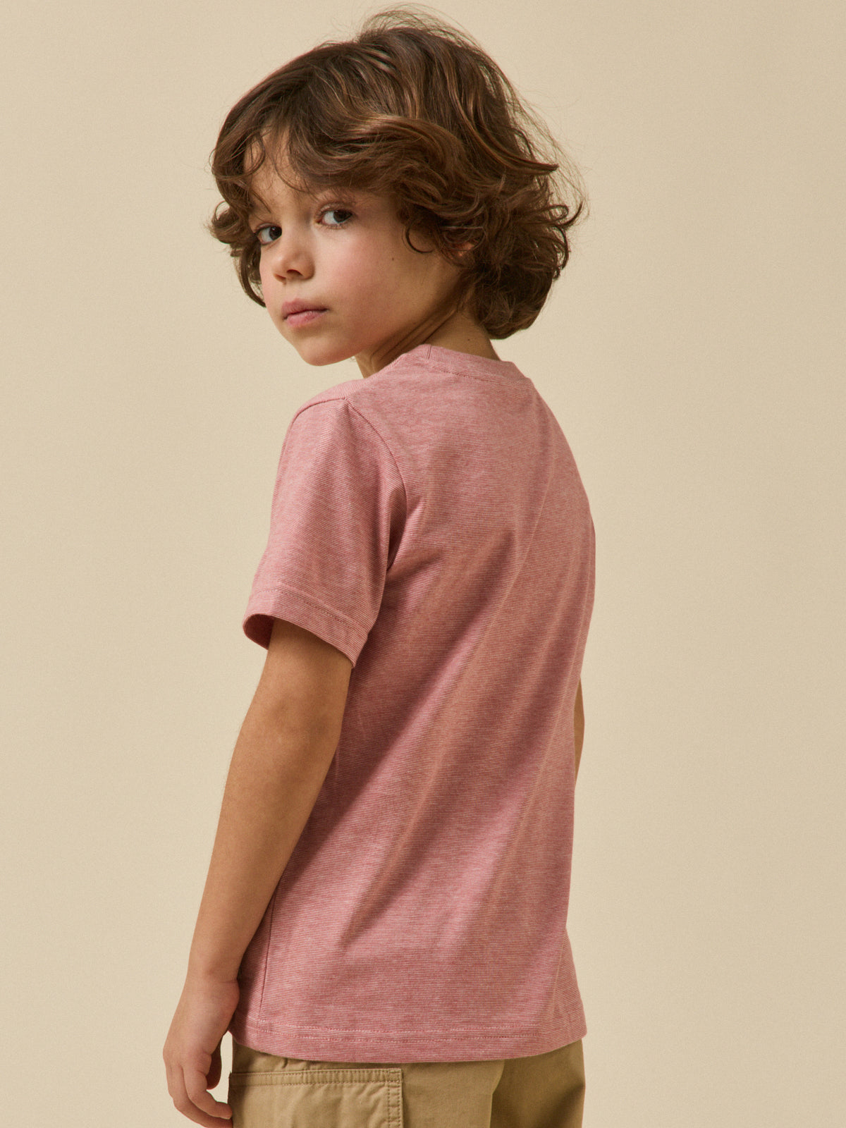 Boy's striped organic cotton T-shirt