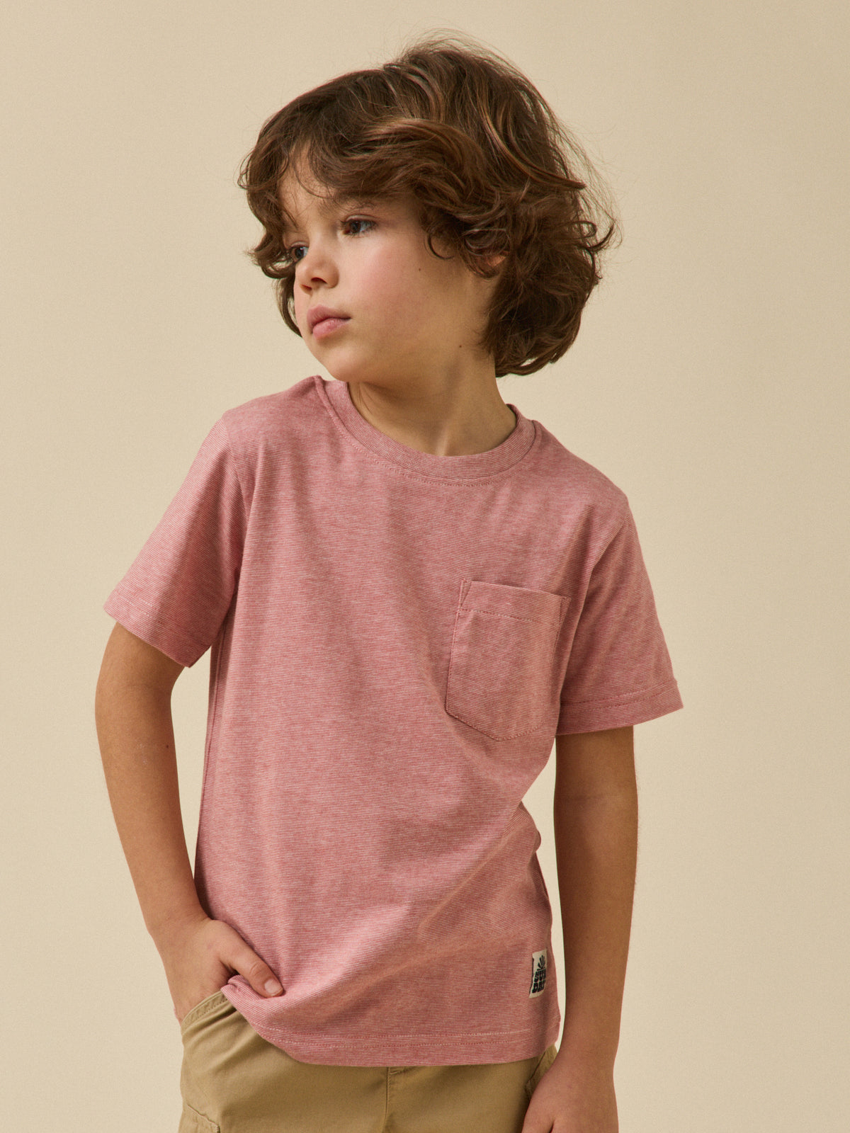 Boy's striped organic cotton T-shirt