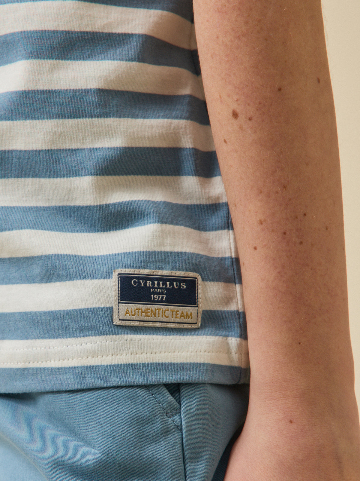 Boy's striped organic cotton polo shirt