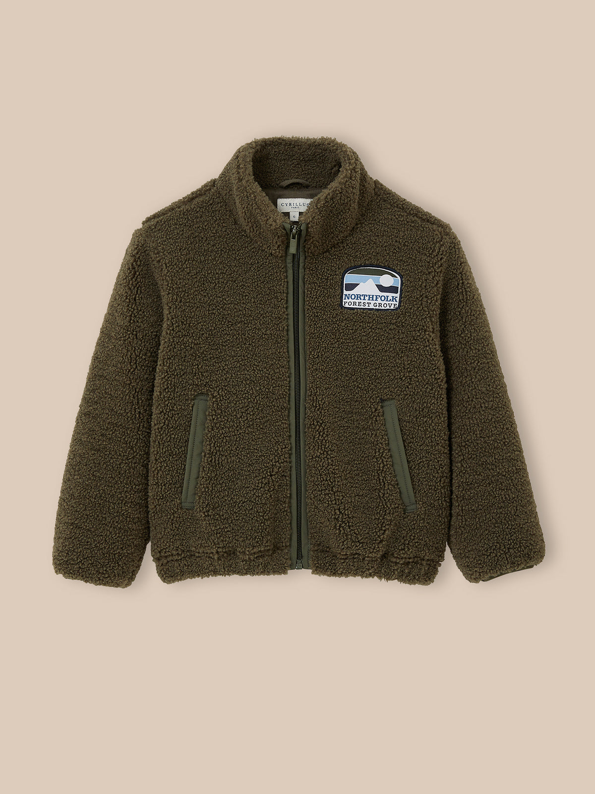 Boy's zip sherpa cardigan