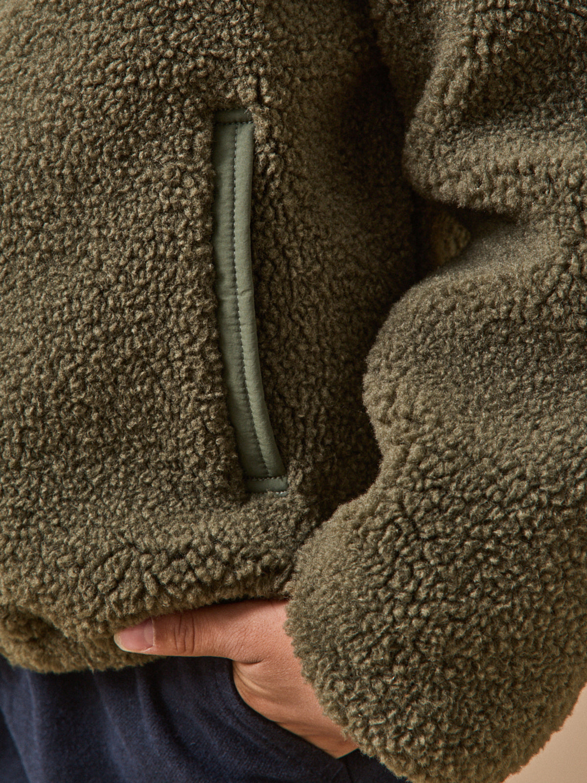 Boy's zip sherpa cardigan