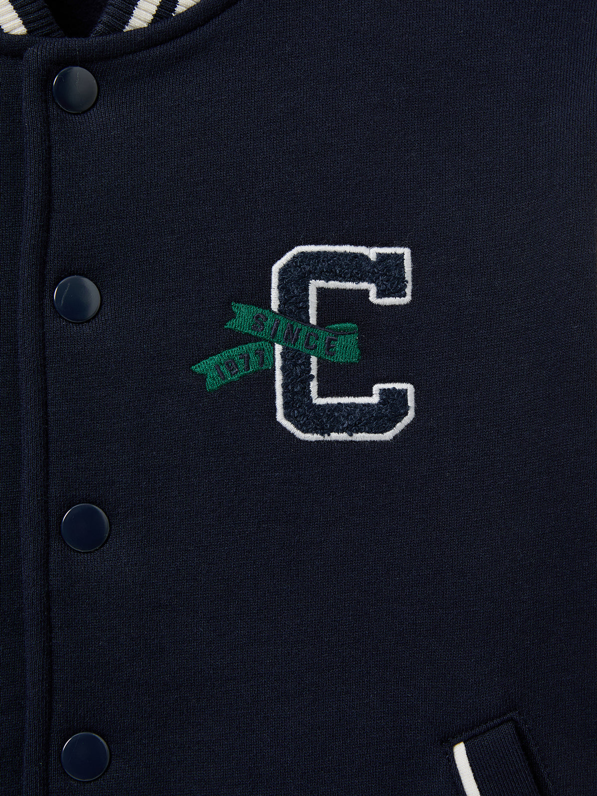 Boy's embroidered varsity jacket
