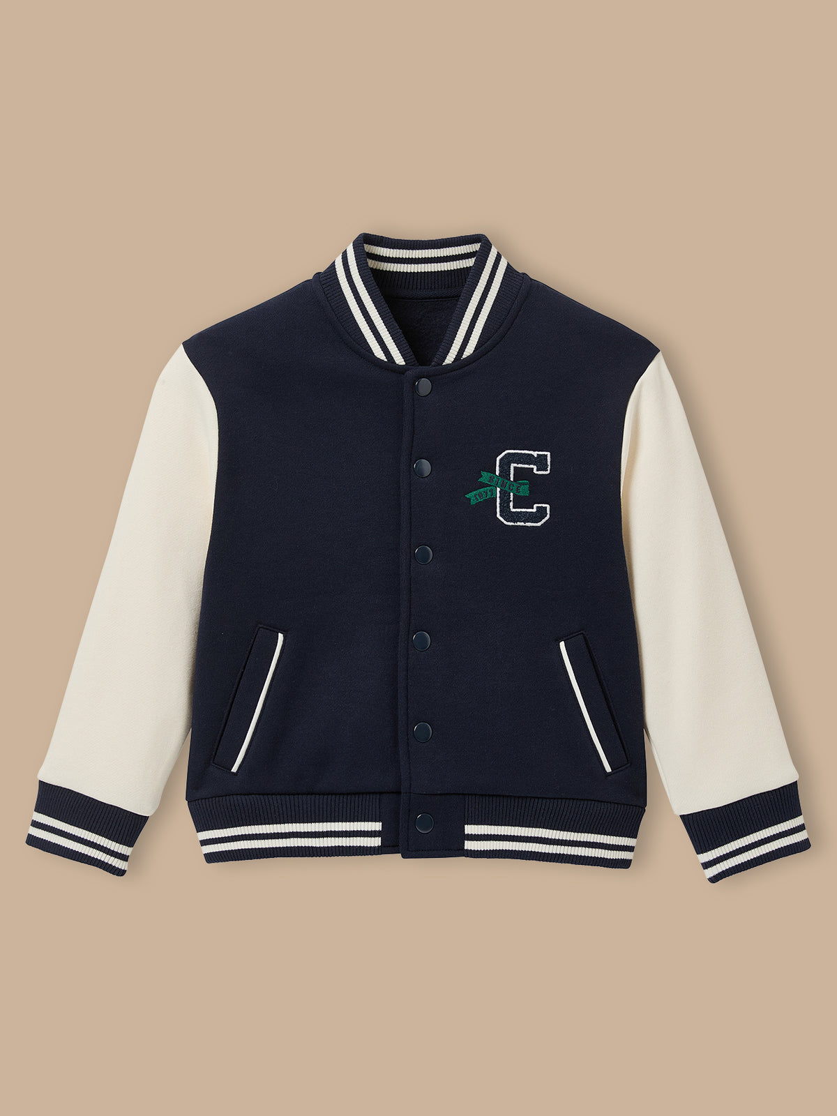 Boy's embroidered varsity jacket