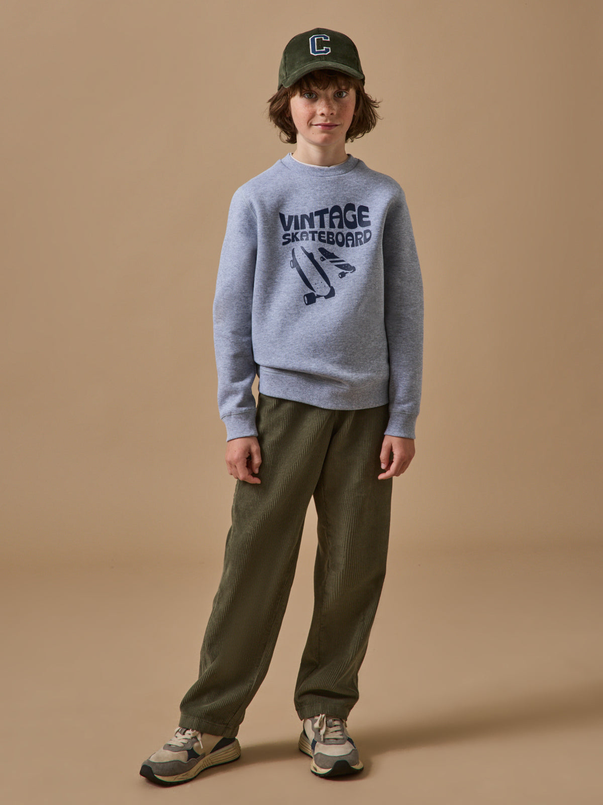 Boy's print fleece sweatshirt