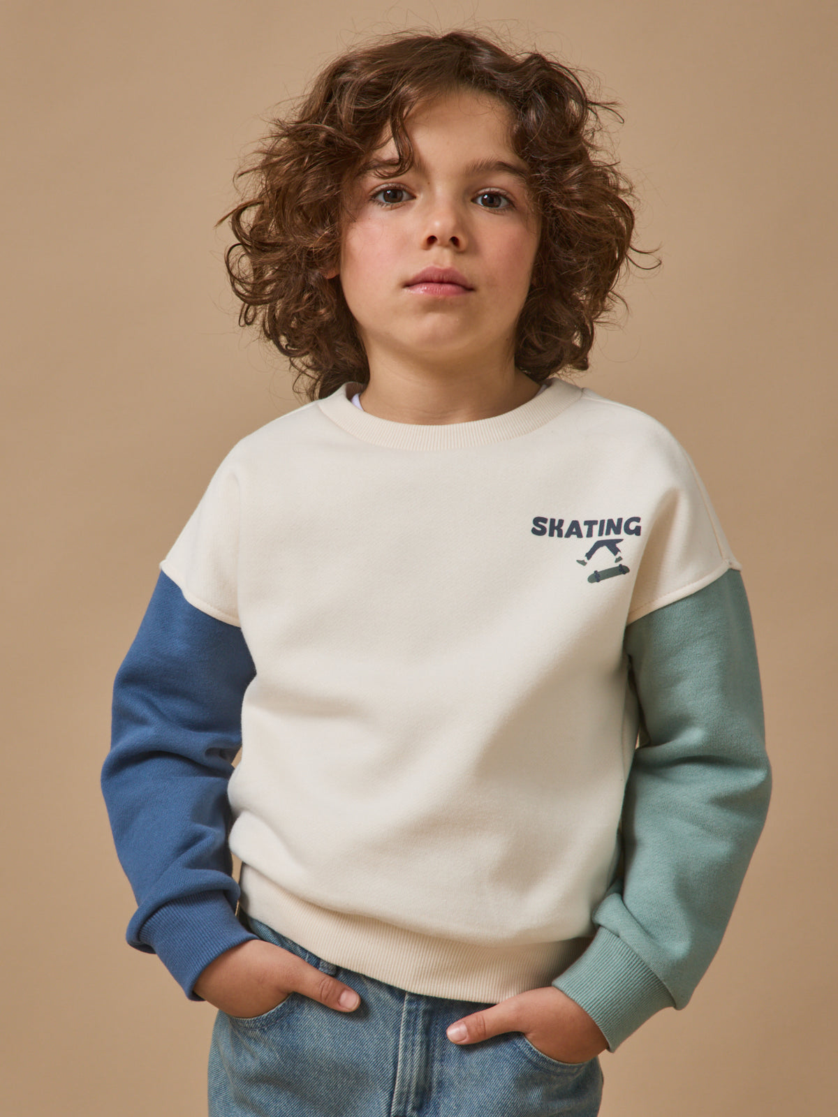 Sweat "colorblock" Garçon
