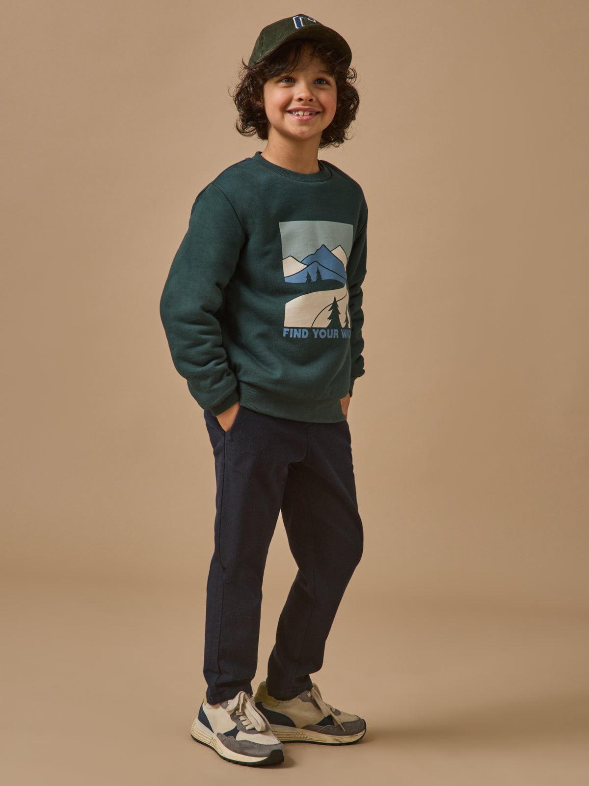 Boy's sherpa-lined sweatshirt
