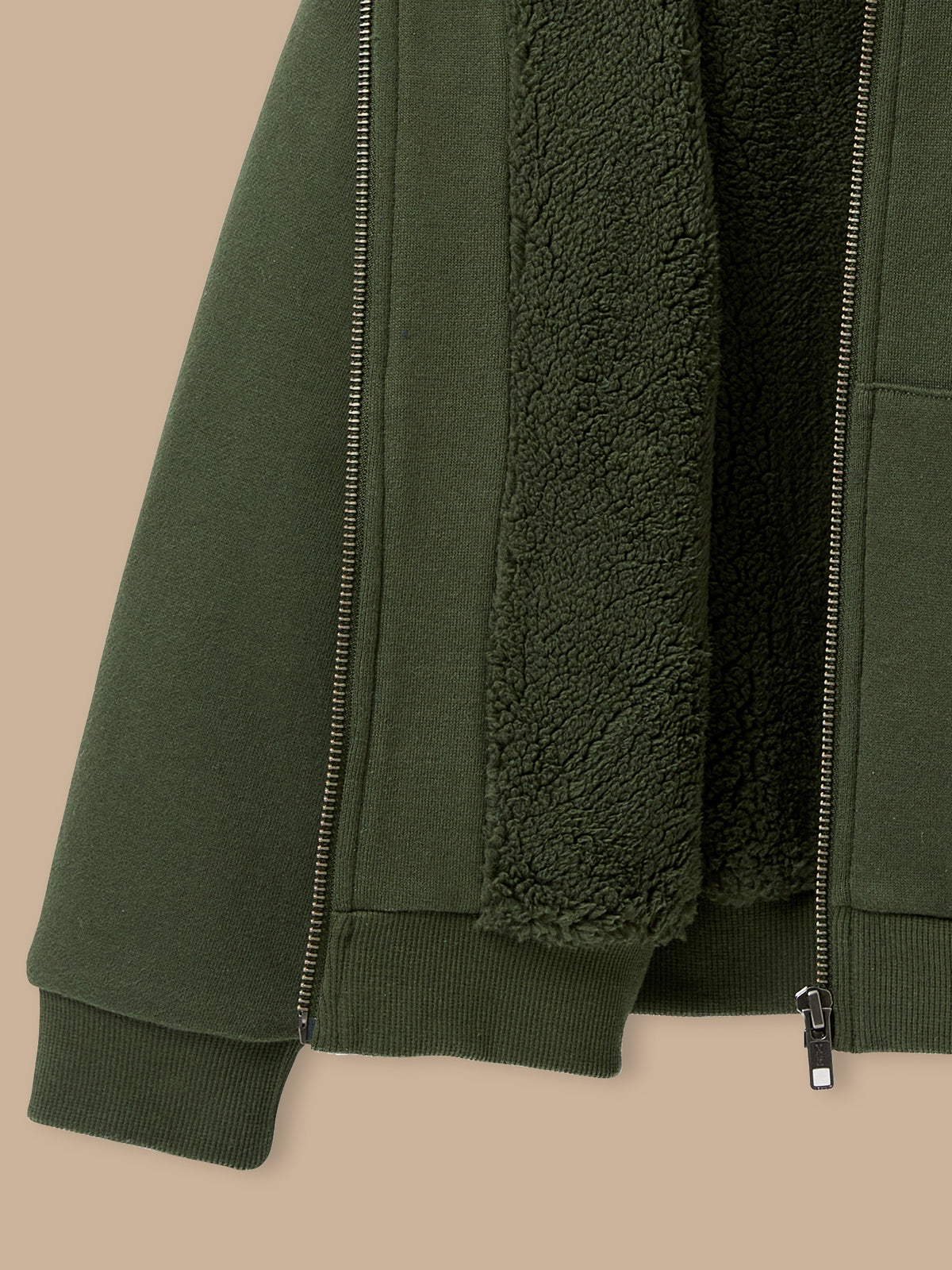 Sweat zippé doublé sherpa Garçon