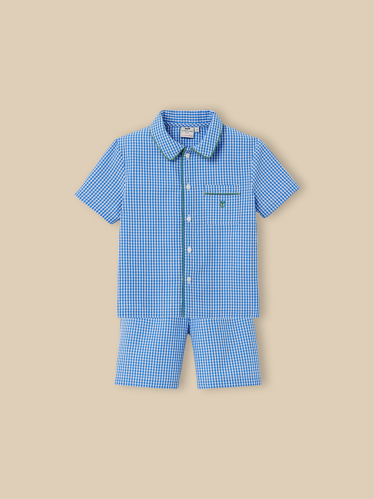 Pyja-short vichy Garçon