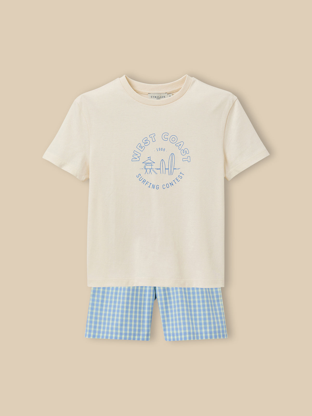 Boy's organic cotton pyjamas with shorts