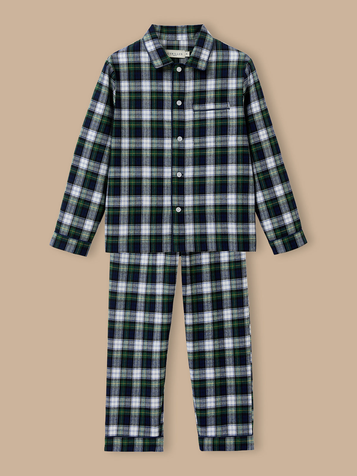 Pyjama grand-père carreaux Garçon