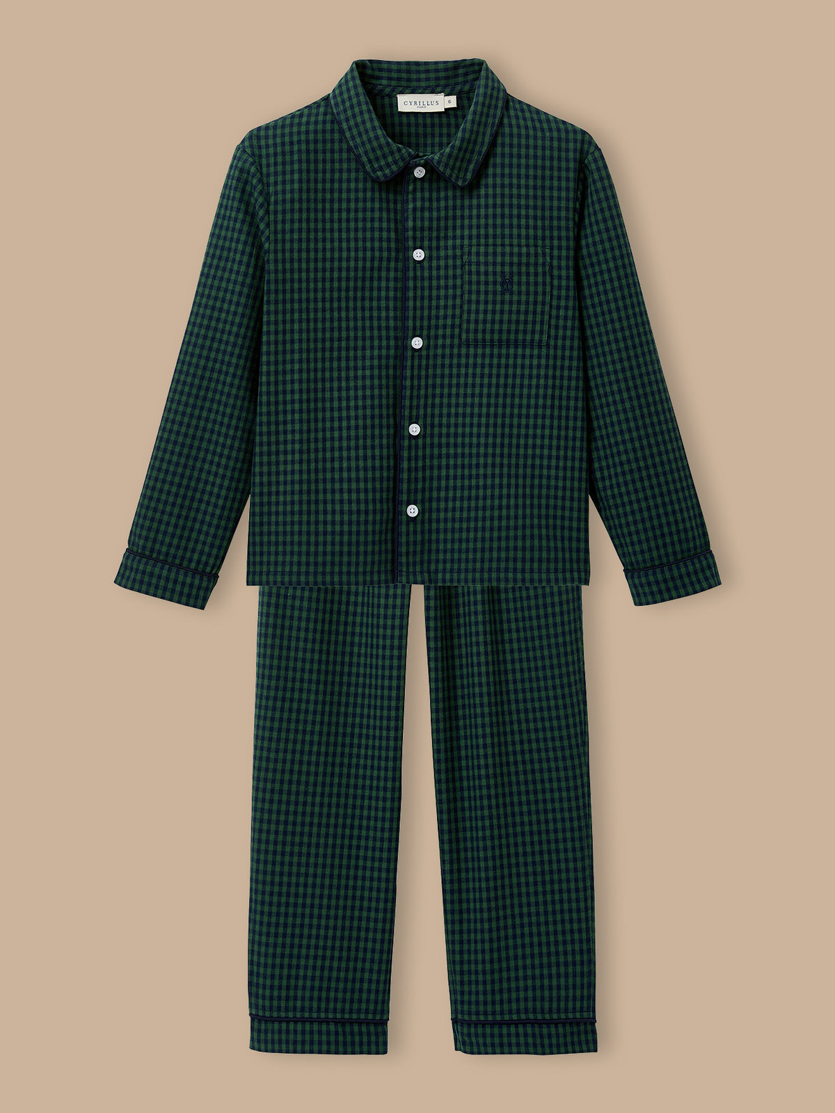 Pyjama grand-père carreaux Garçon