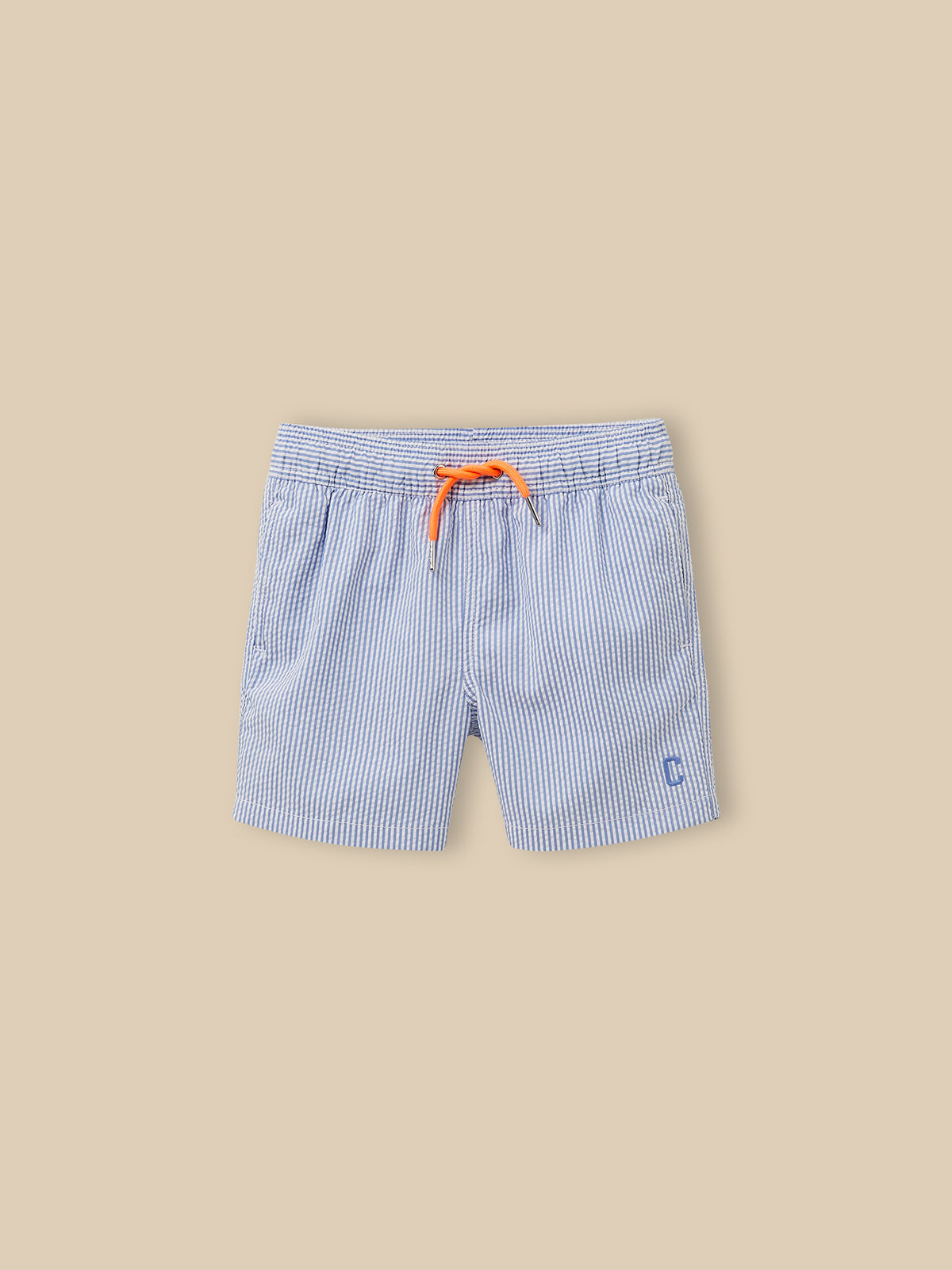 Short de bain en seersucker Garçon