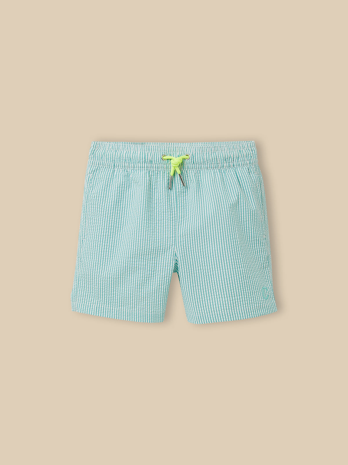 Boy's seersucker bathing shorts