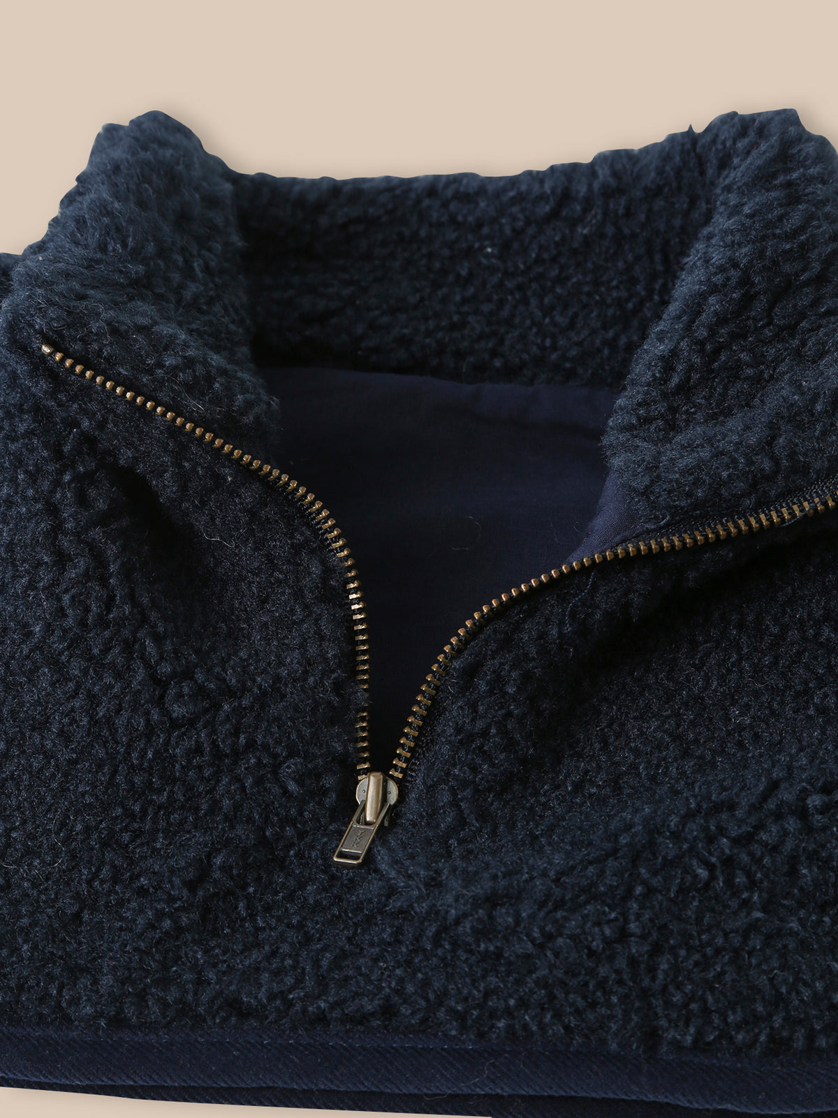 Boy's sherpa mock collar