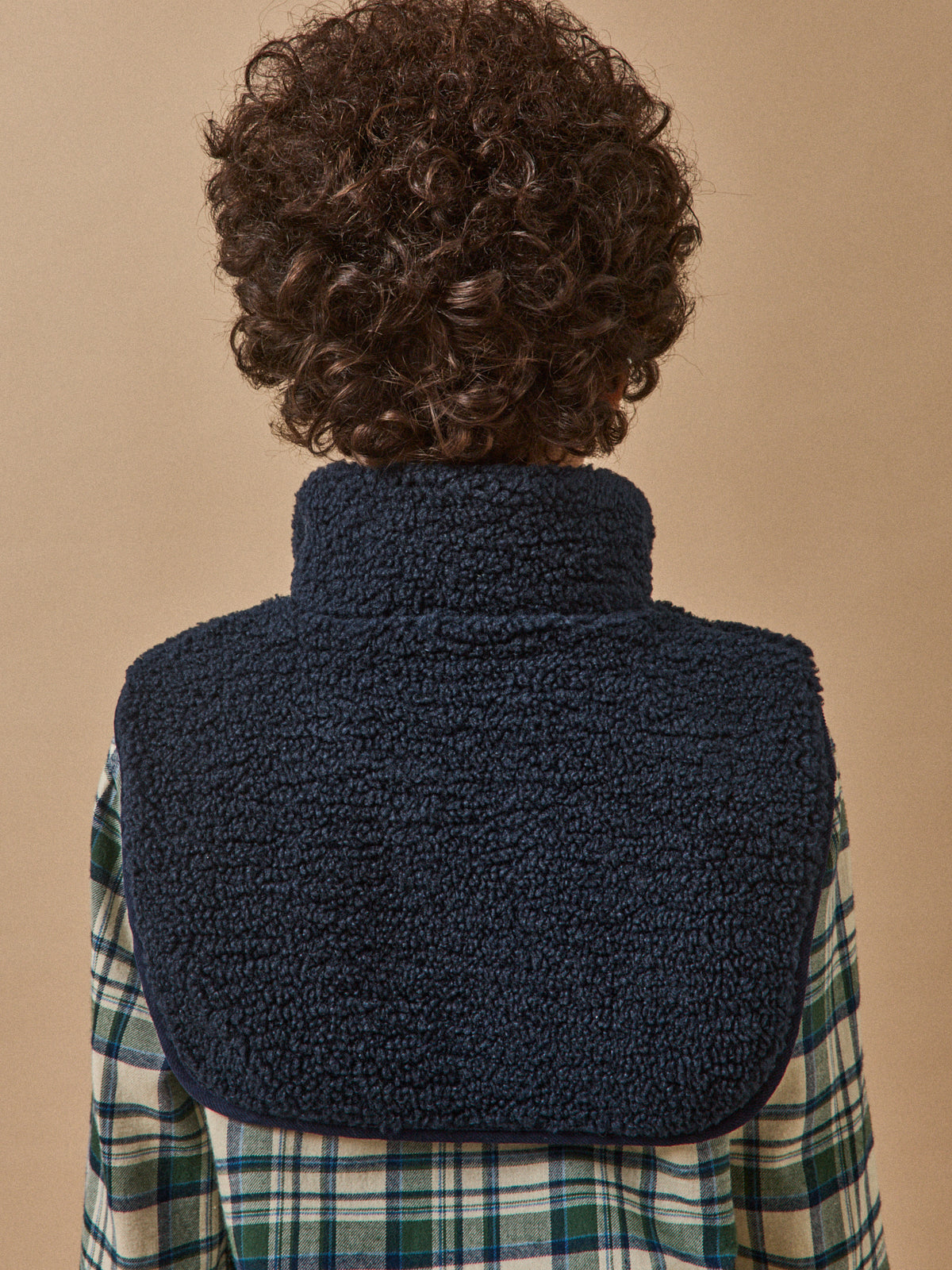 Boy's sherpa mock collar