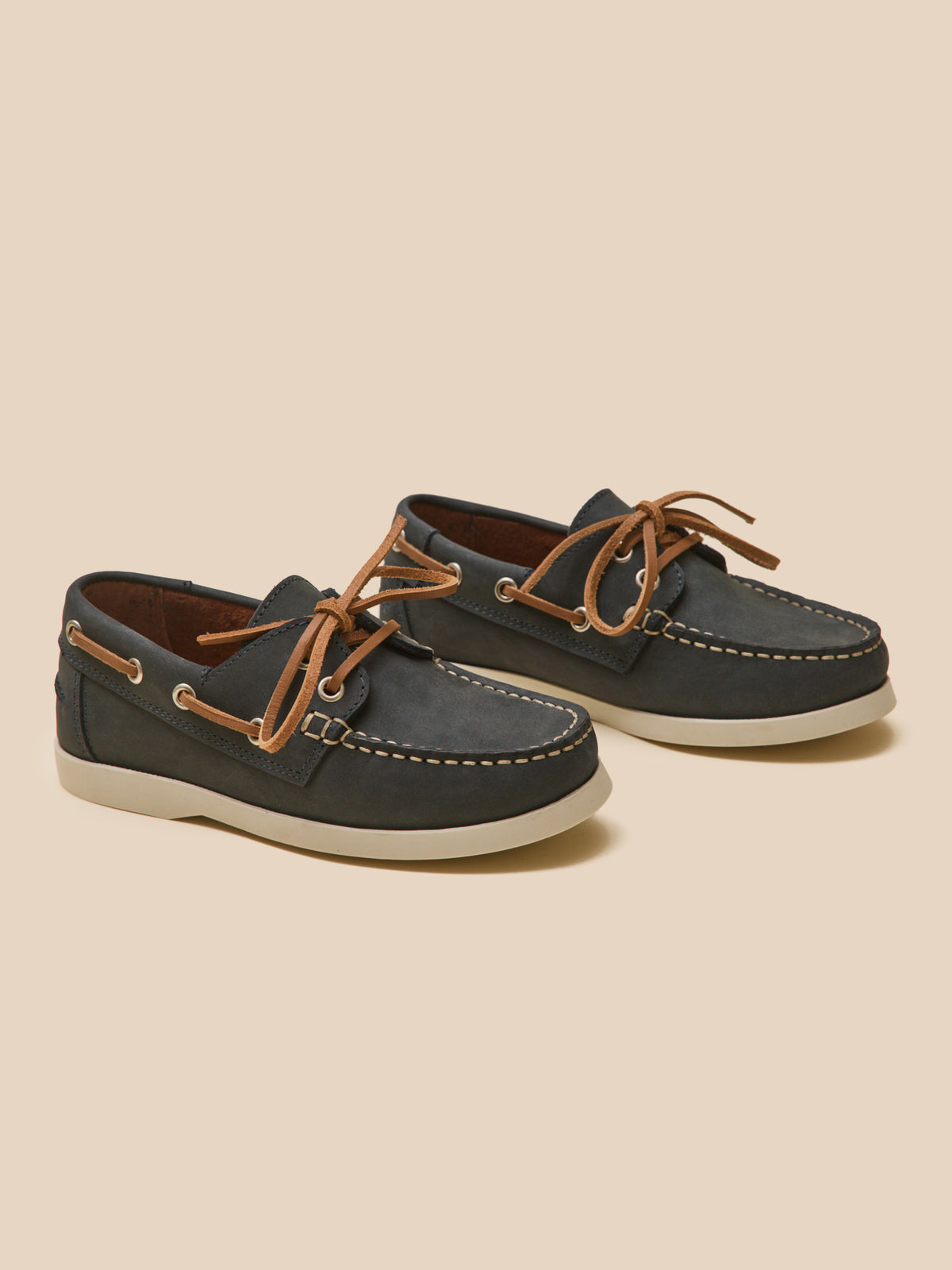 Chaussures bateau en cuir Garçon