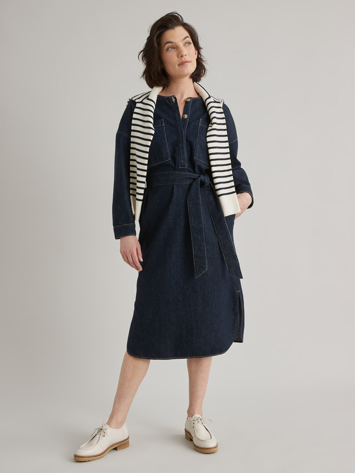 Robe-housse femme en coton et chanvre