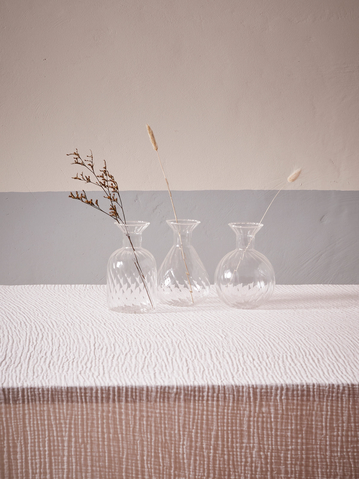 Soliflore en verre par lot de 3