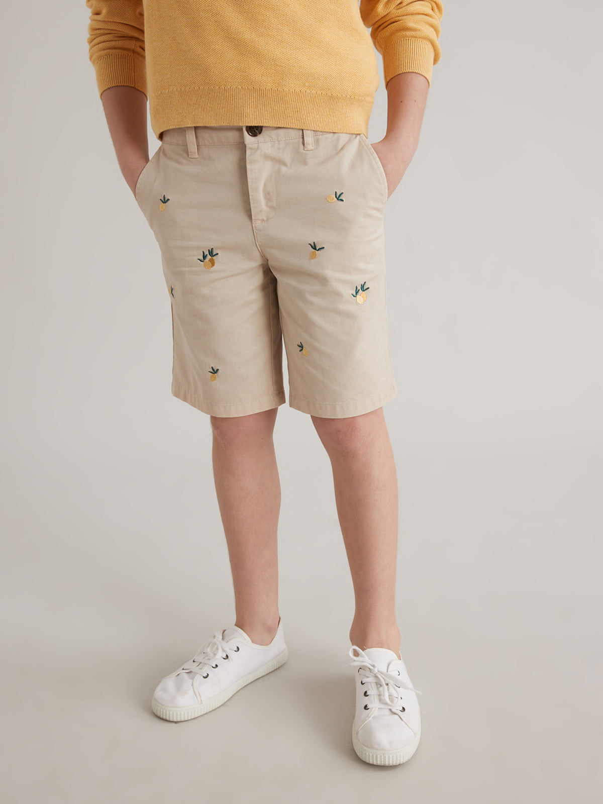 Boy's embroidered Bermuda shorts